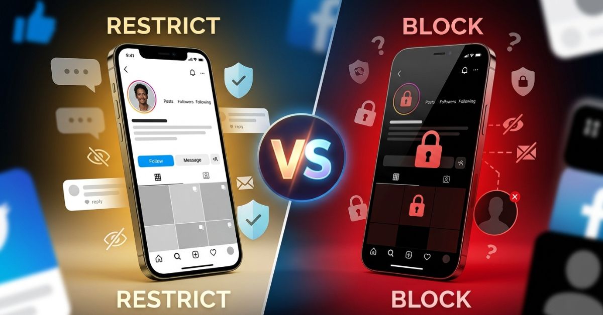 restrict vs block instagram
